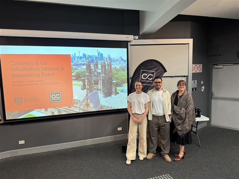 Cadence & Co at the University of Sydney careers event