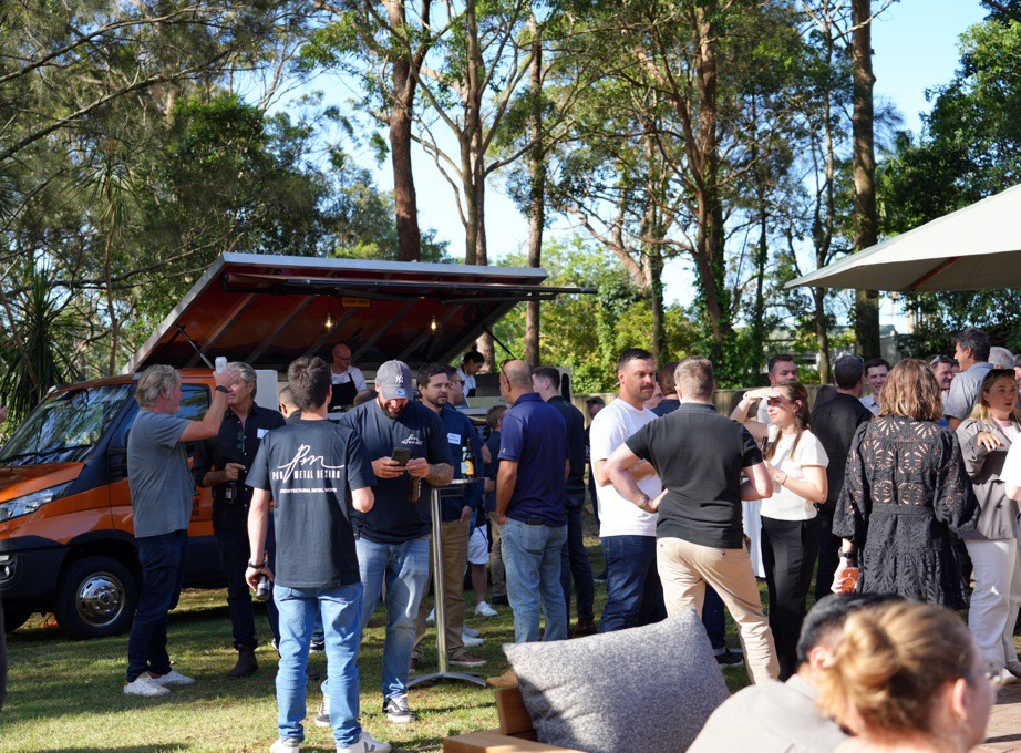 Trades and suppliers gathered at the Cadence & Co Terrey Hills studio